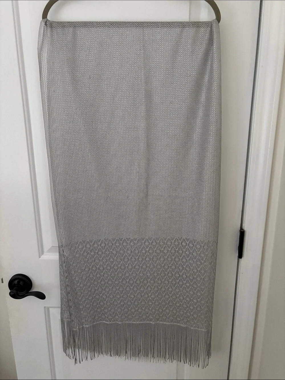 Sparkly silver Fringe Women's Scarf/wrap